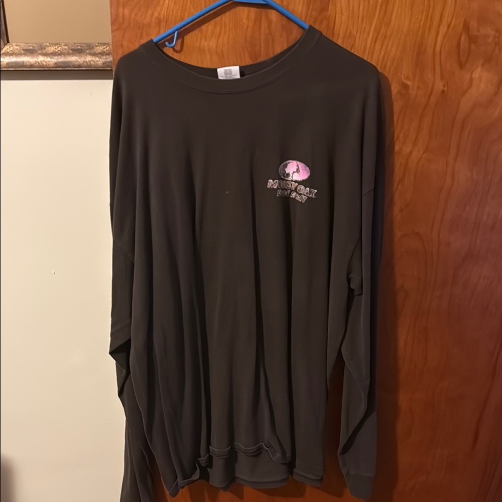 Dark Gray Long Sleeve Shirt with Logo